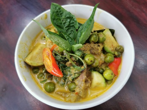 curry vert de poulet